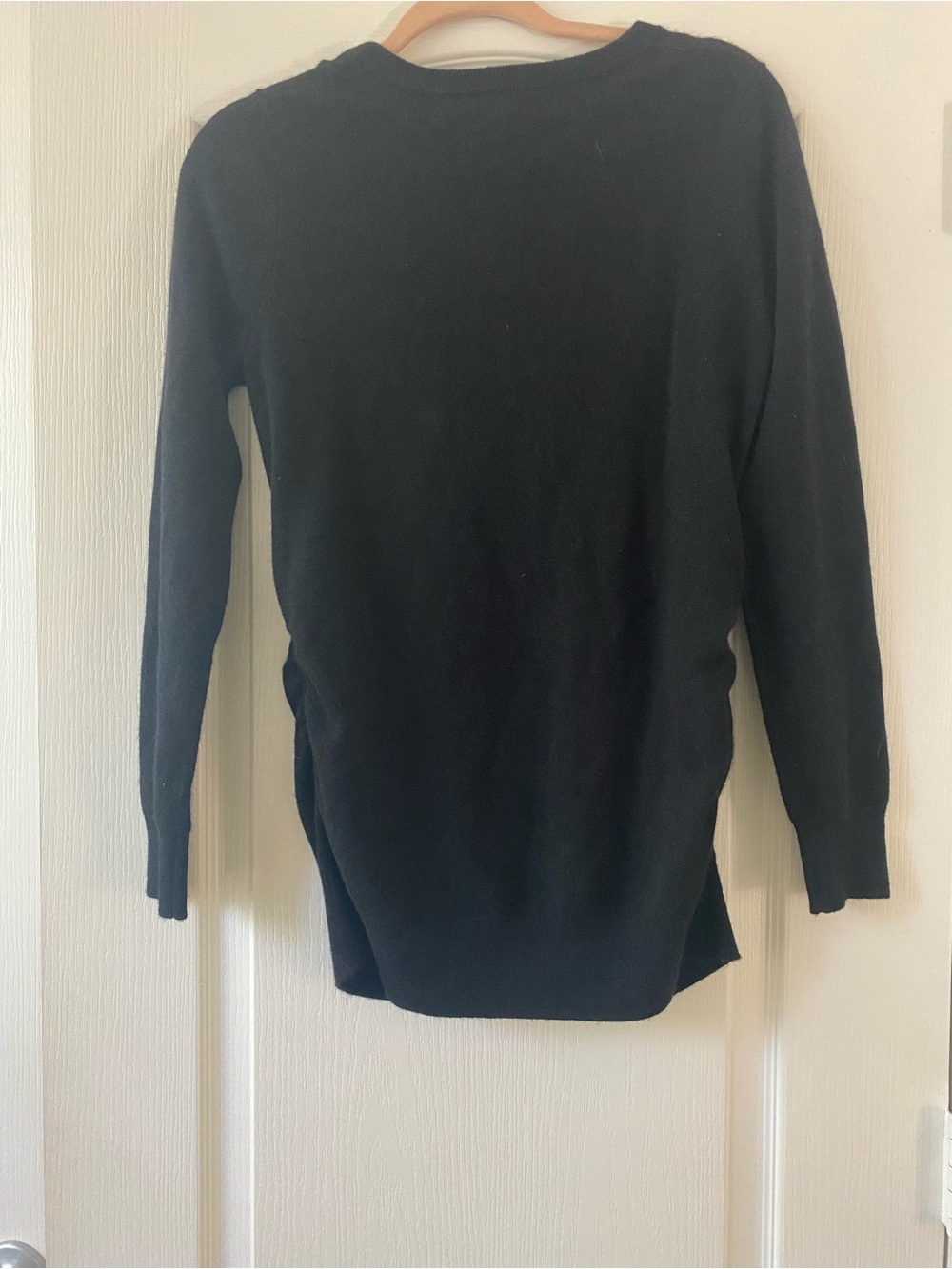 Quince Black V-Neck 100% Cashmere Women's Sweater Quiet Luxury Old Money - Picture 6 of 7